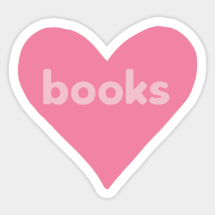 Books Heart Sticker